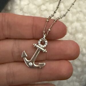 Like New Brighton Silver Anchor Pendant Necklace